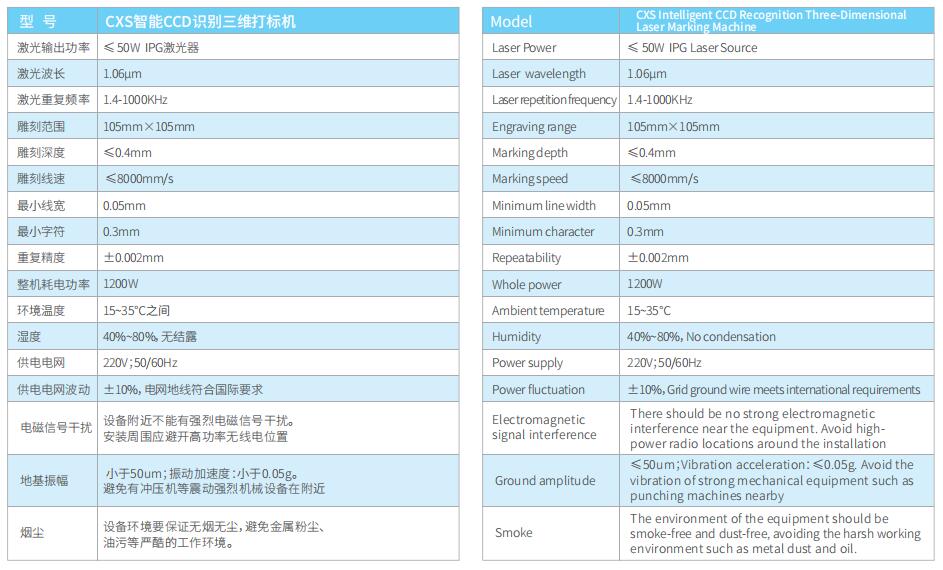 CXS智能CCD識別三維打標(biāo)機